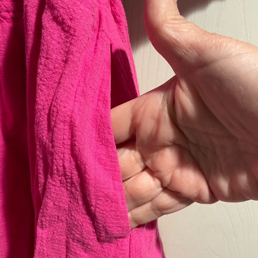 Anthropologie Maeve Dress. 1X. Pink. Puff sleeve. - Picture 4 of 13